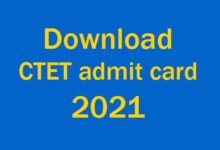 Download CTET admit card 2021