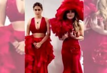 Sara Ali Khan and Rakhi Sawant Twin in Red at IIFA 2023 A Fun-filled Moment