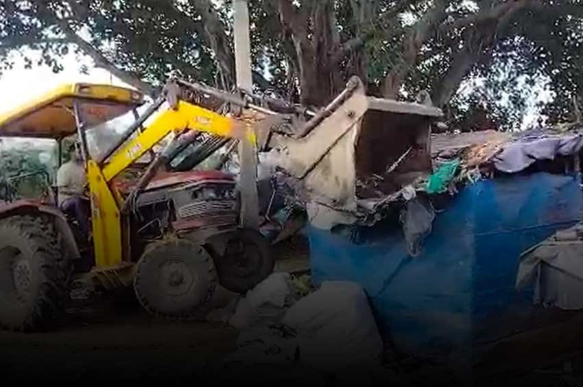 after haryana violence bulldozer action takes down 250 shanties