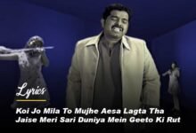 Koi jo mila to mujhe aisa lagta hai jaise lyrics