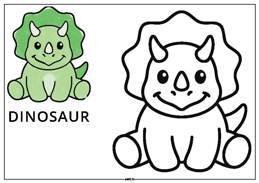 Cute triceratops coloring page printable