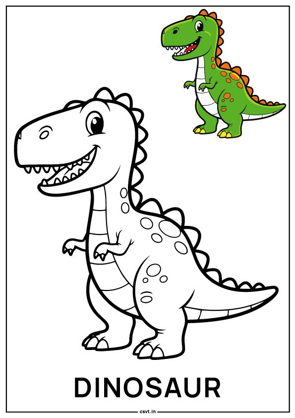 Free printable dinosaur coloring pages PDF