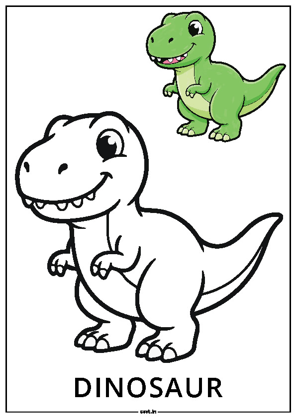 T rex coloring page pdf free