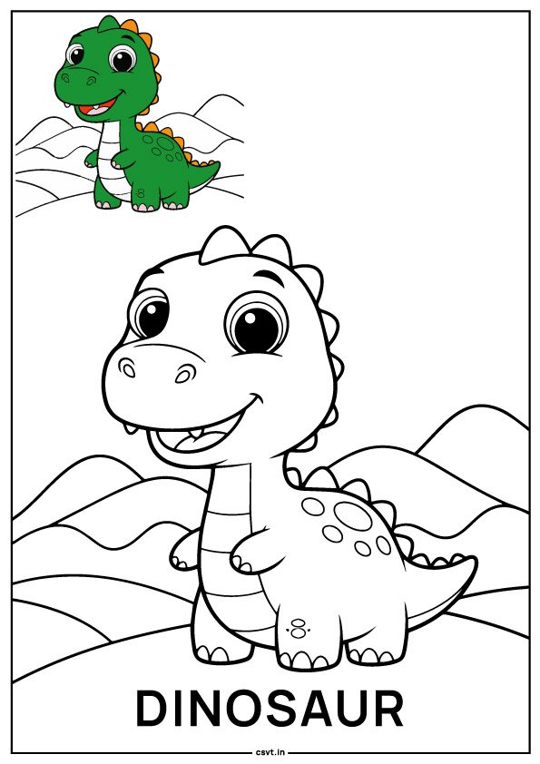 Free printable dinosaur coloring pages PDF