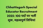 Chhattisgarh Special Educator Recruitment 2025 details