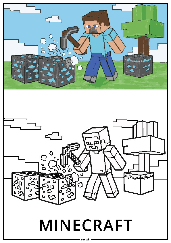 minecraft coloring pages pdf