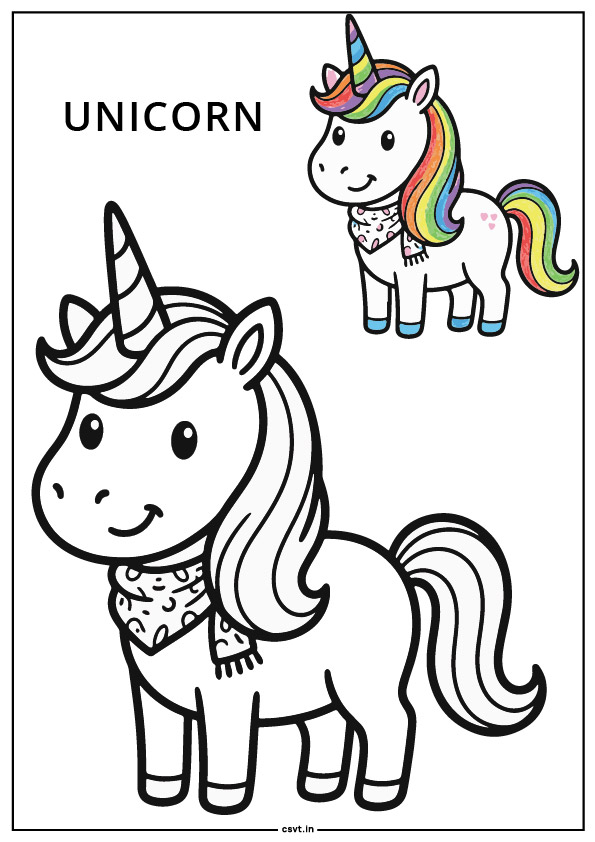 Simple-unicorn-wearing-a-small-scarf-coloring-page-printable