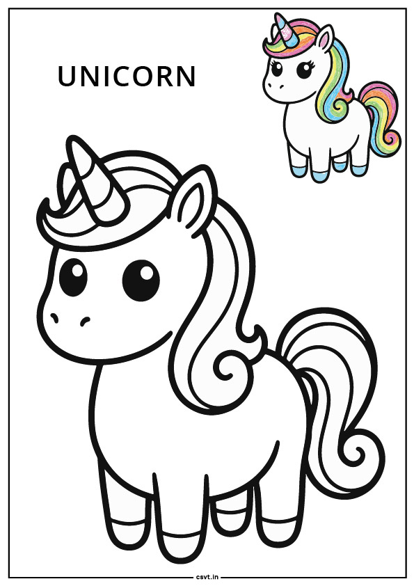 baby unicorn coloring pages