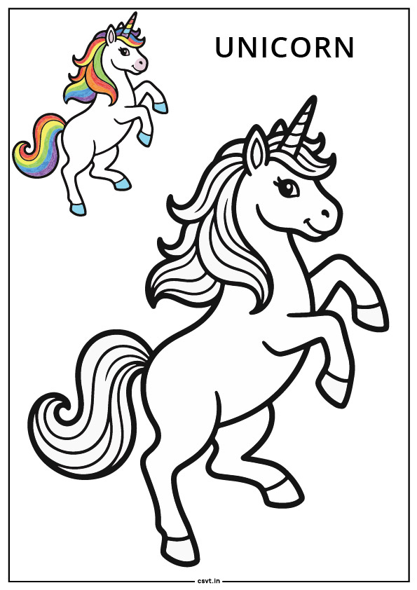 unicorn coloring sheet