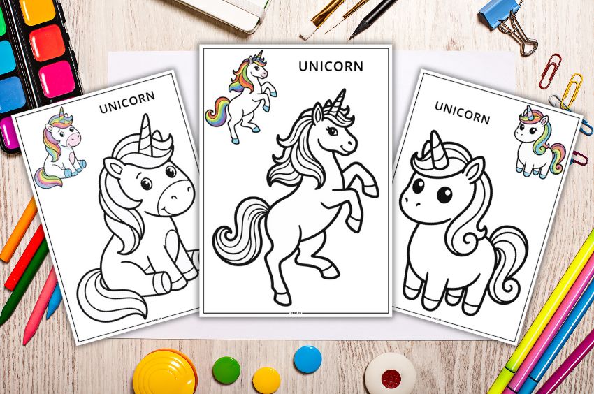 unicorn coloring sheet