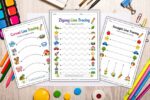 Printable line tracing worksheets for preschool and kindergarten kids