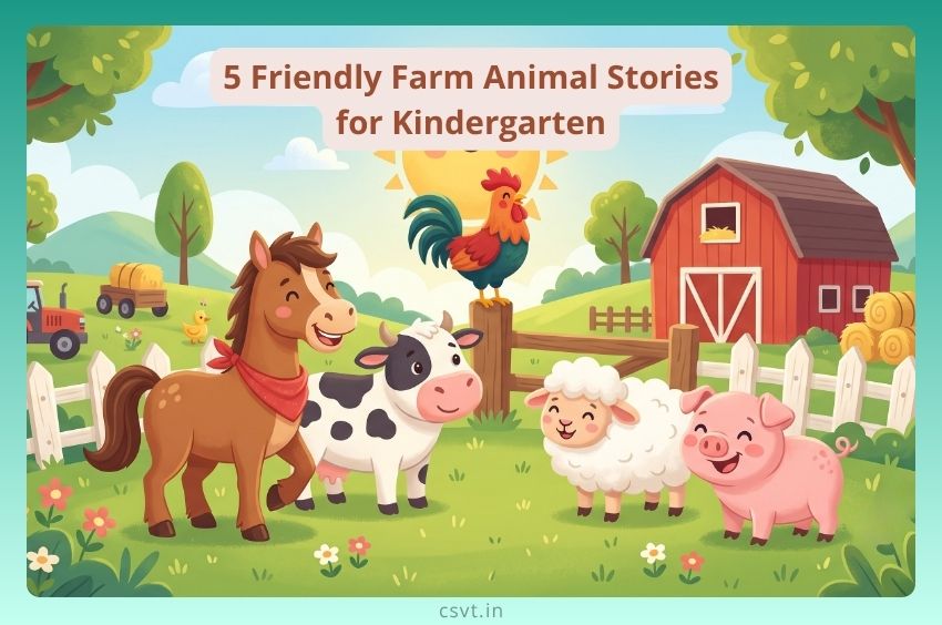 5 Friendly Farm Animal Stories for Kindergarten